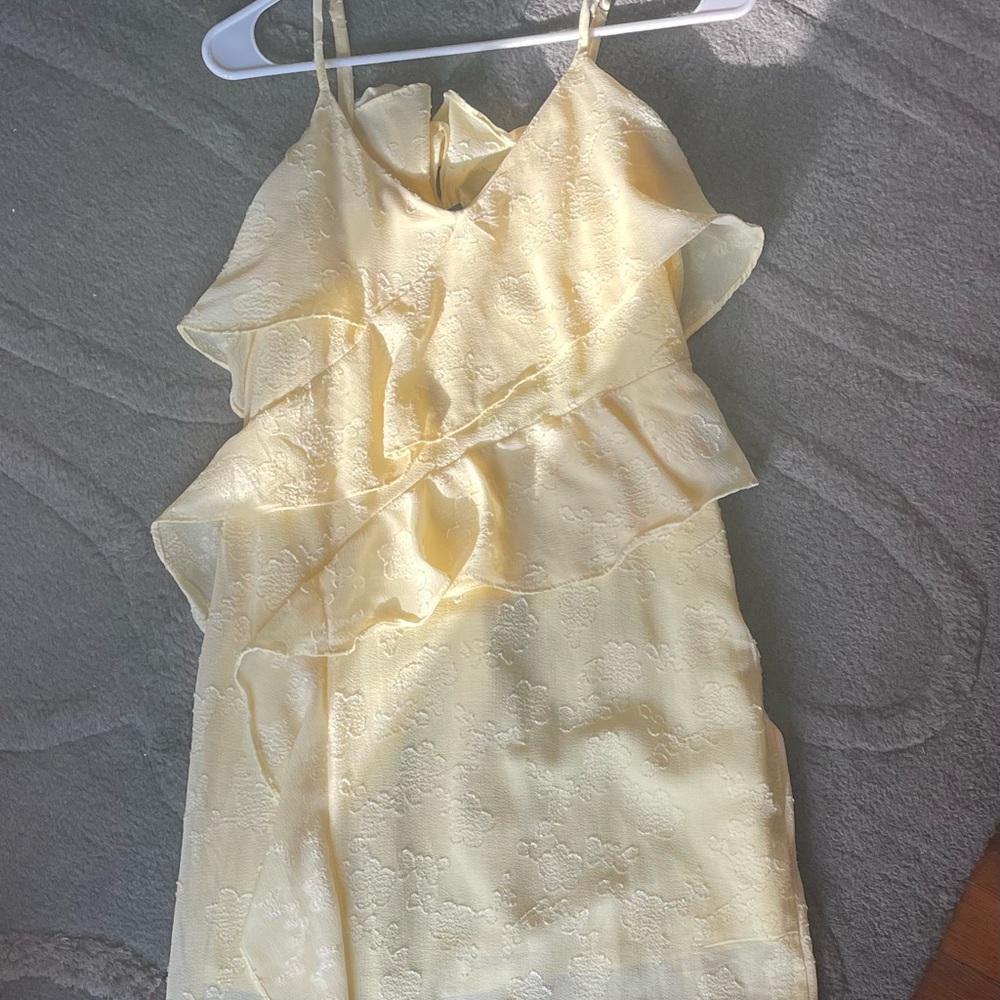 long yellow dress